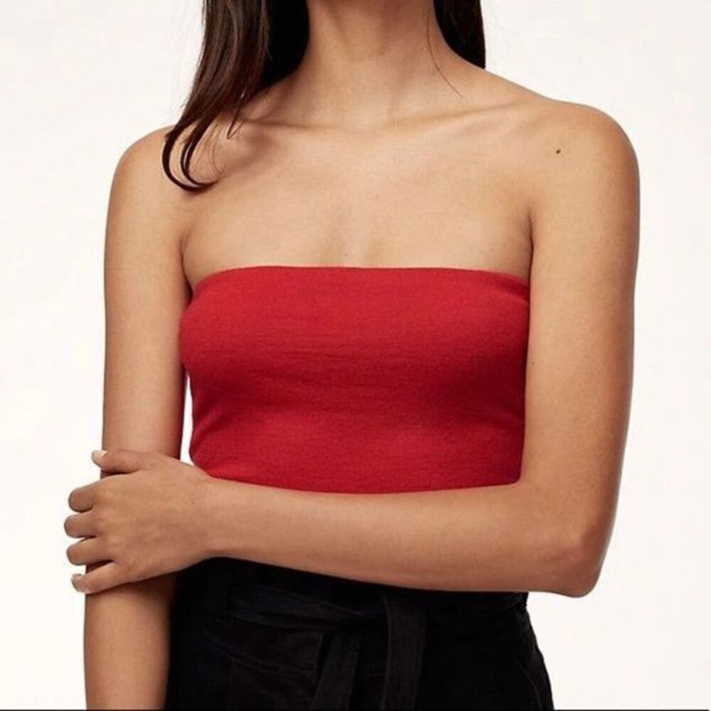 Wilfred Free Red Knit Tube Top